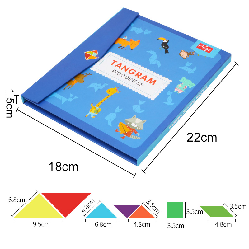 Magnetic book seven-pieces puzzle set